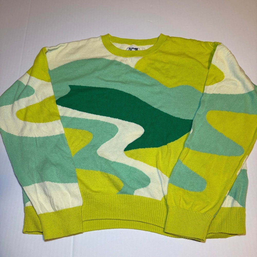 Future Collective with Alani Noelle Abstract Oversized Crewneck Sweater sz L
